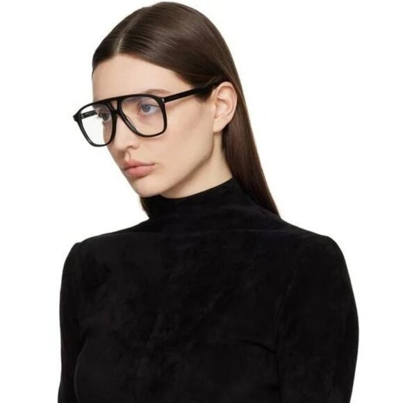 Saint Laurent DUNE Women Eyeglasses Black Pilot SL596 DUNE OPT 001 NEW AUTHENTIC - Picture 14 of 15